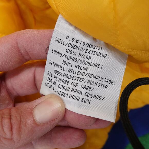 Vintage St. Louis Rams Puffer Jacket Mens Blue NFL Football Hooded Logo 7 90s - Picture 15 of 16